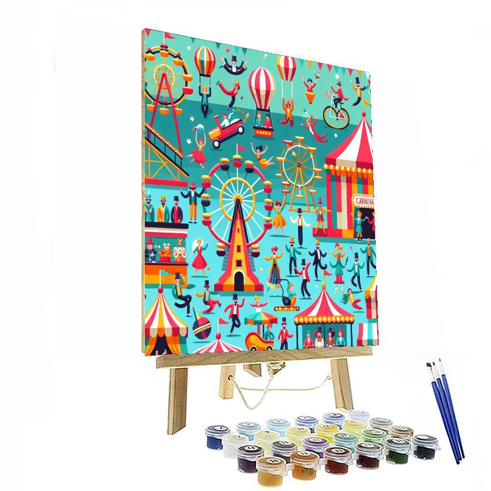 Carnival Of Laughter Number Painting
