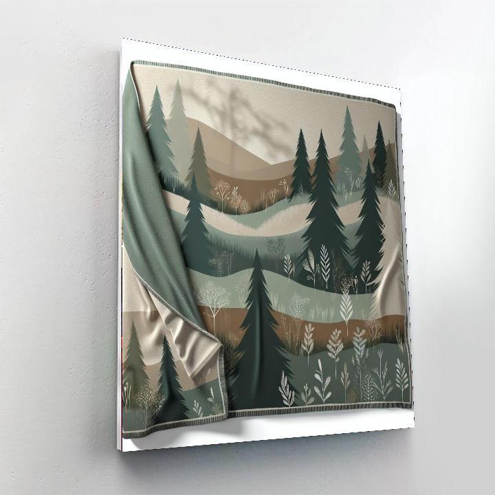 Whispering Pines Blanket Paint By Number