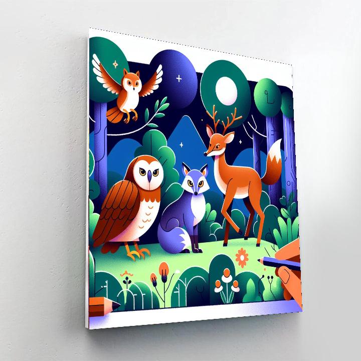 Mystic Forest Guardians Painting Number Kit