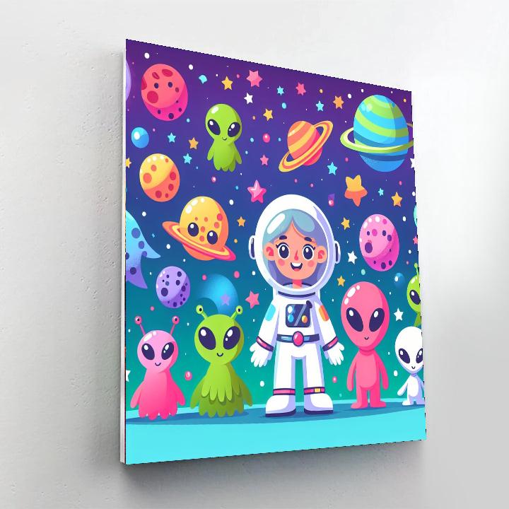 Space Explorer Crew Paint By Numbers Art