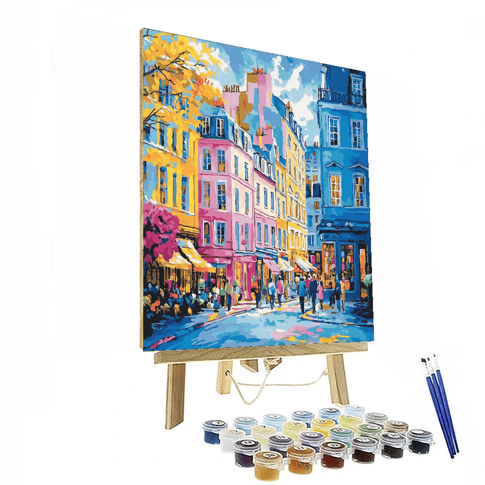 David Hockney Inspired Charming Streets  Paint By Number