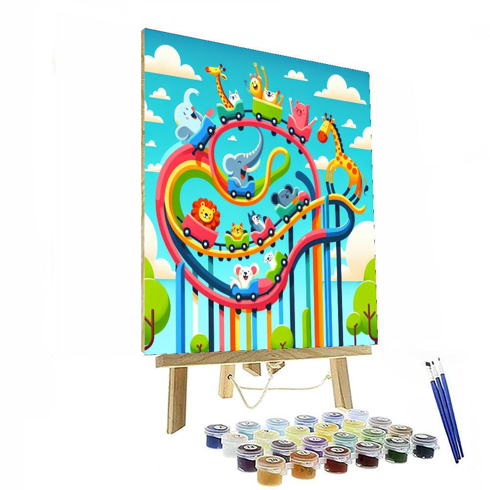 Whimsical Rollercoaster Numbered Painting Kits