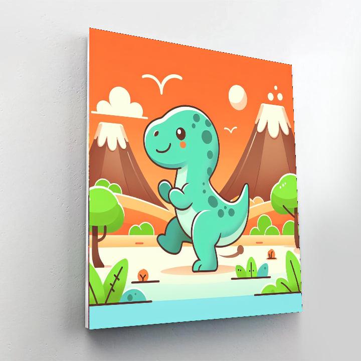 Prehistoric Adventure Quest Paint By Numbers Art