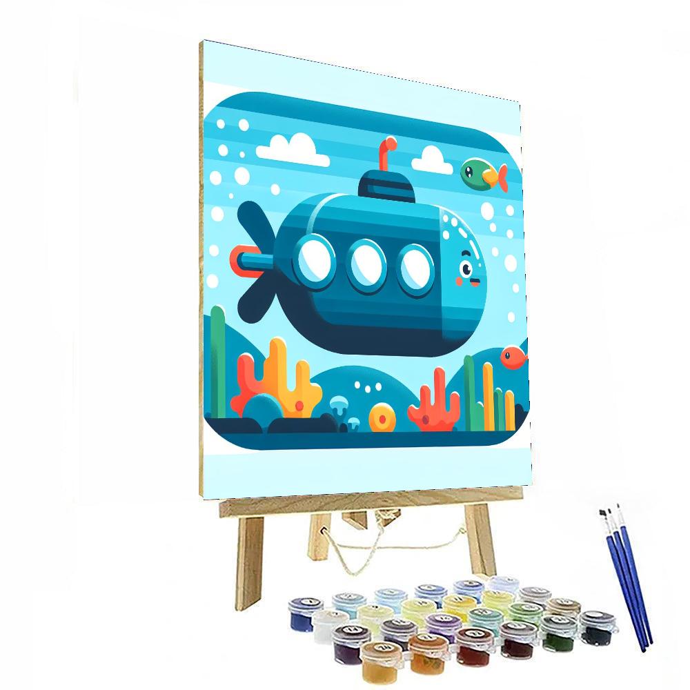 Daring Submarine Mission Number Painting