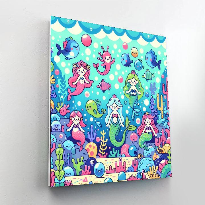 Undersea Magic Kingdom Painting By Numbers Kit