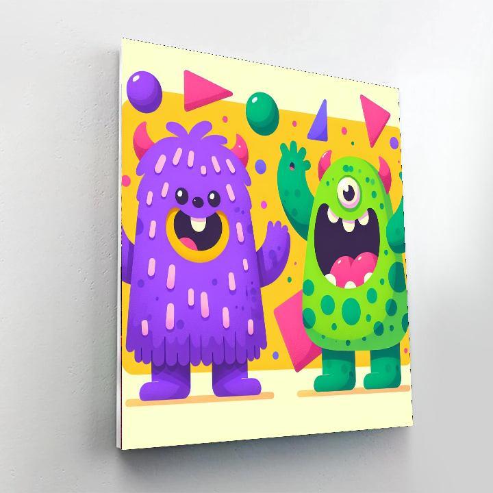 Playful Monster Friends Paint By Numbers Kits