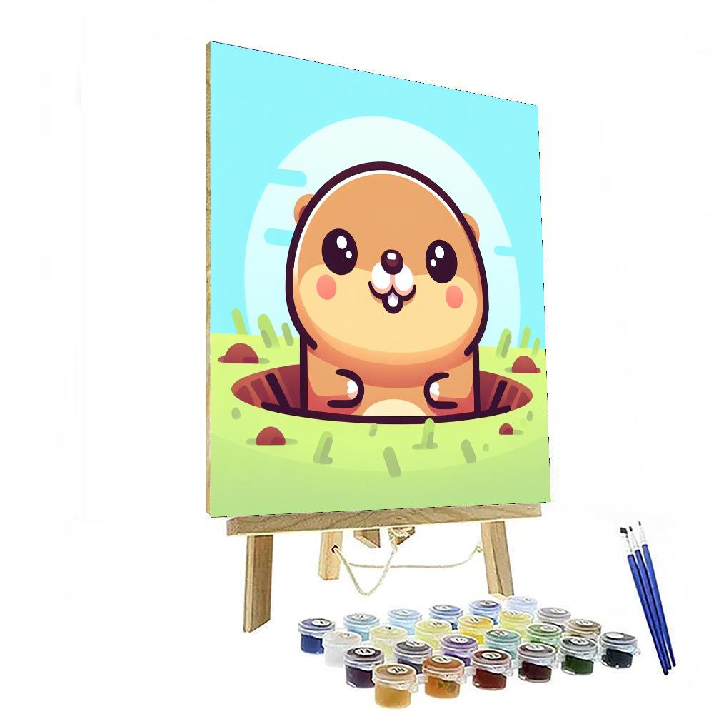 Funny Gopher DIY Paint By Numbers