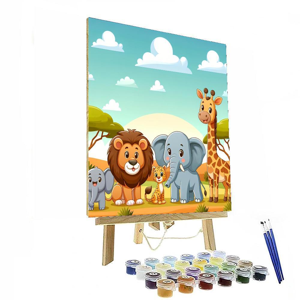 Safari Adventure Safari Animals Paint By Color