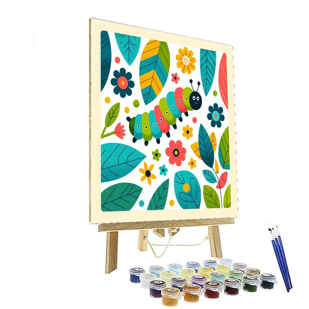 Caterpillar's Colorful Quest Paint By Numbers