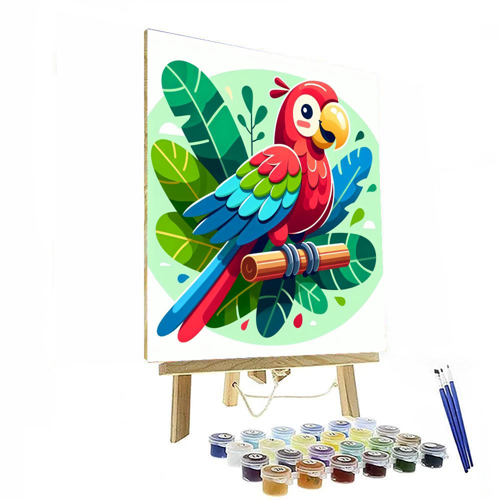 Sunny Days With A Parrot Paint By Numbers Kits