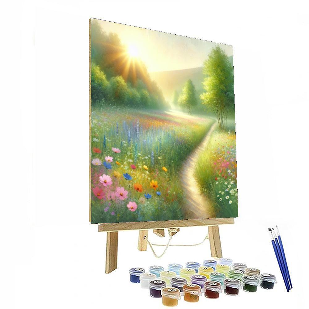 Sunlit Meadow Path Paint By Numbers