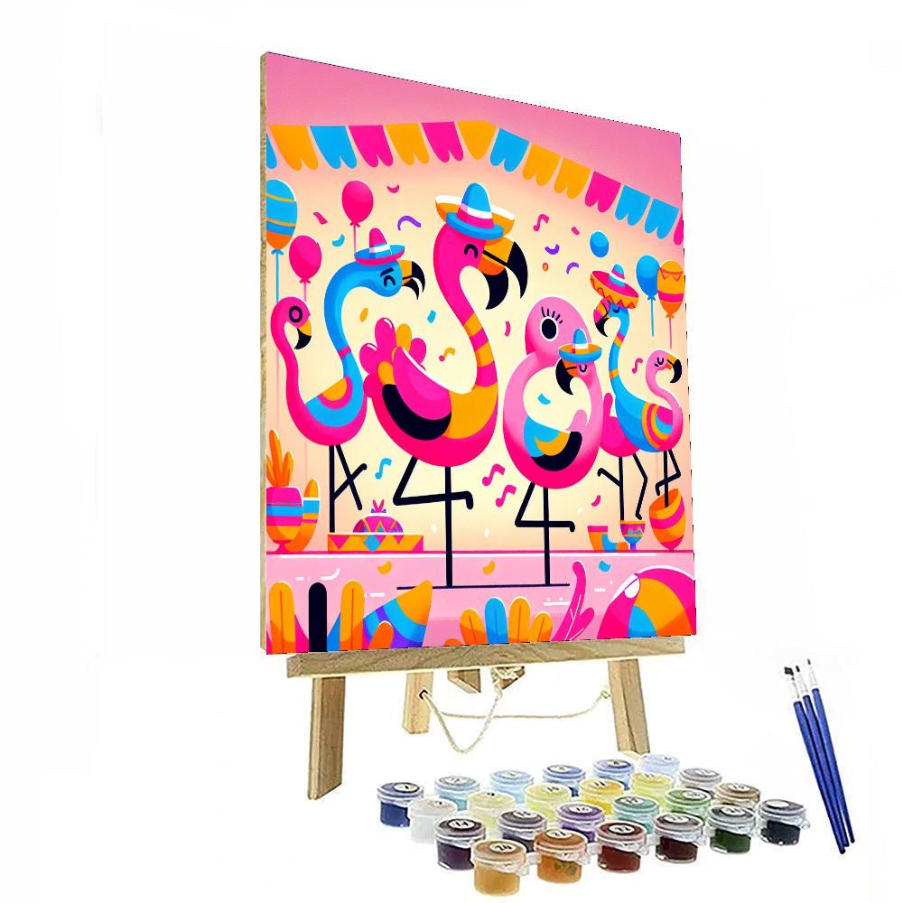 Flamingo Dance Fiesta Paint By Numbers