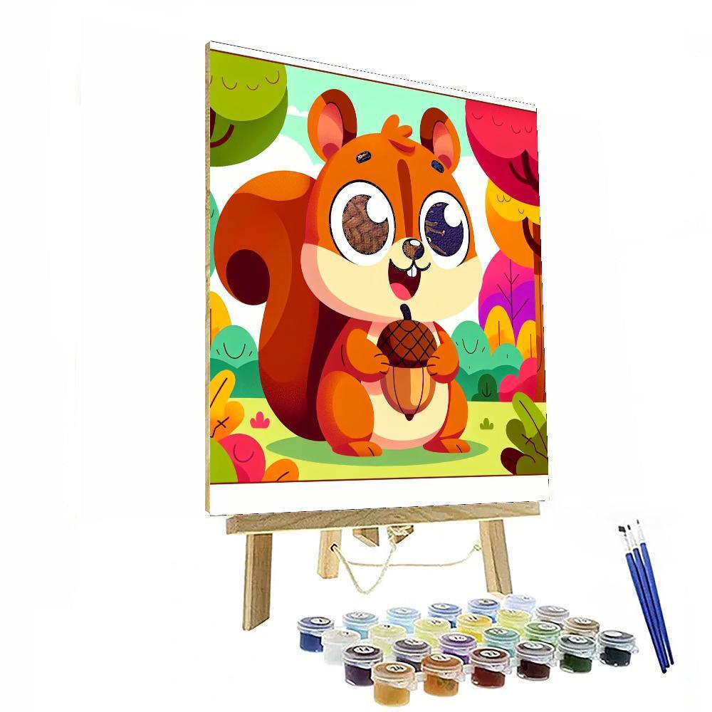 Charming Little Squirrel Painting By Numbers Kit