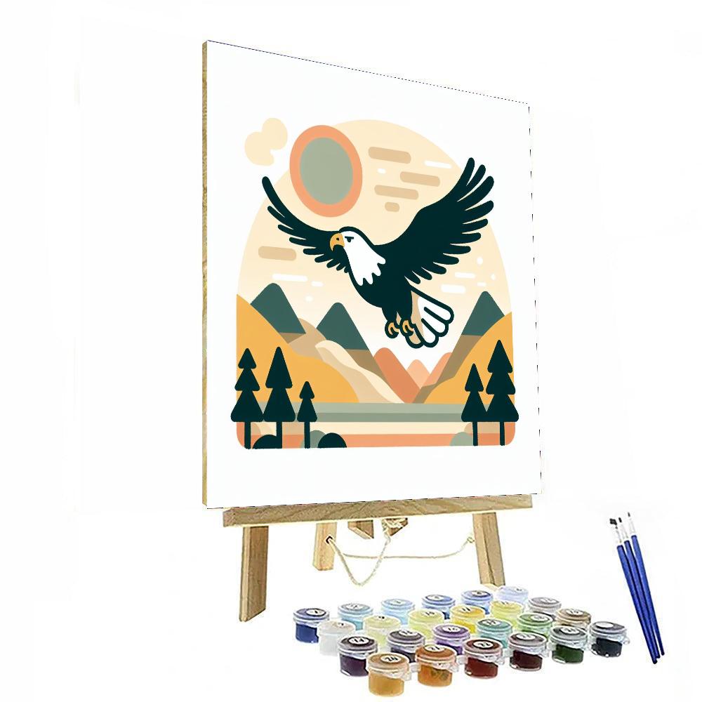 Mountain Ranger Eagle Number Painting
