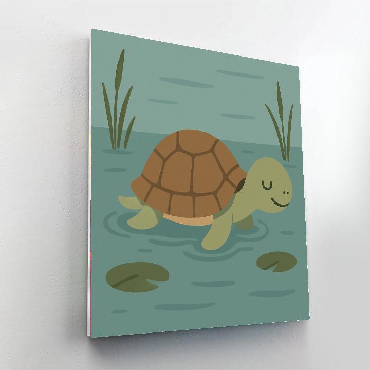 Peaceful Turtle Numbered Painting Kits