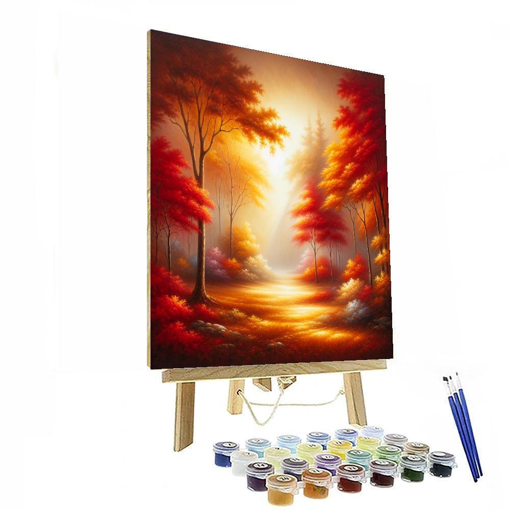 Peaceful Autumn Woods DIY Paint By Numbers