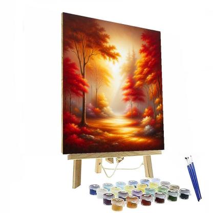Peaceful Autumn Woods DIY Paint By Numbers
