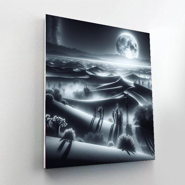 Surreal Moonlit Desert Mirage Painting By Numbers Kit