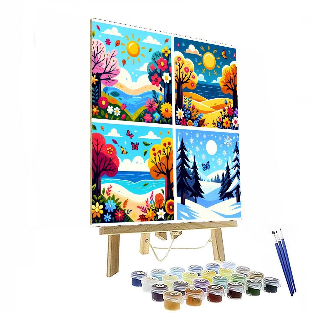 Magical Seasons Of Nature Painting By Numbers Kit