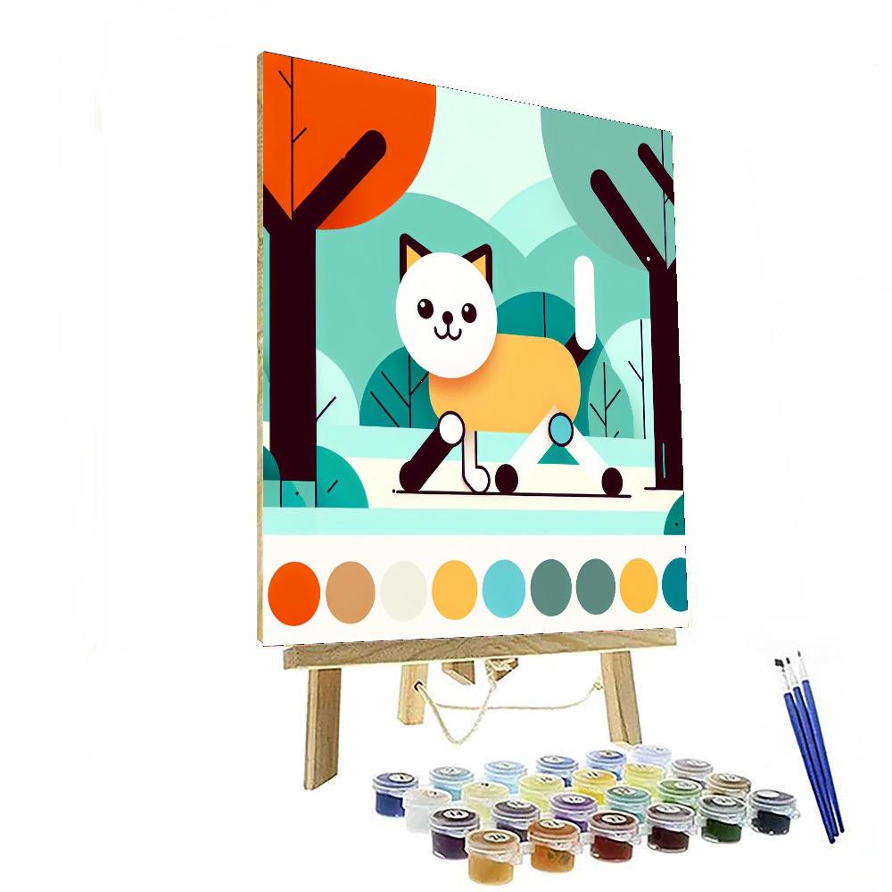 Whiskers' Woodland Walk Painting Number Kit