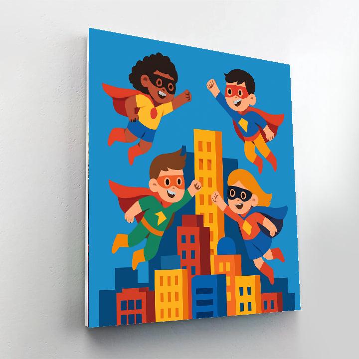 Superhero Day Out Painting By Numbers Kit