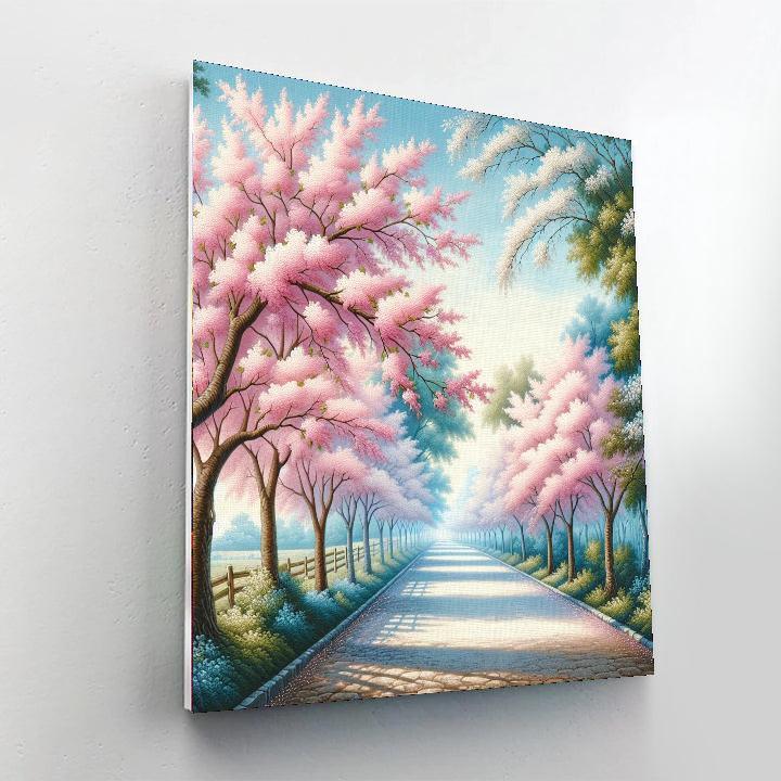 Harmonious Cherry Blossom Lane Paint By Number