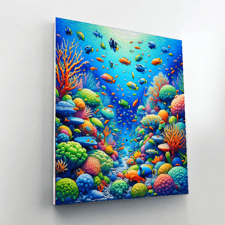 Undersea Coral Adventure Painting Number Kit