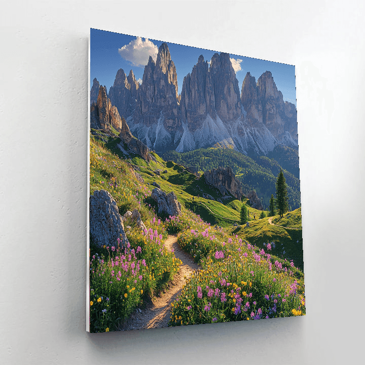 Hiking In The Dolomites Painting By Numbers Kit