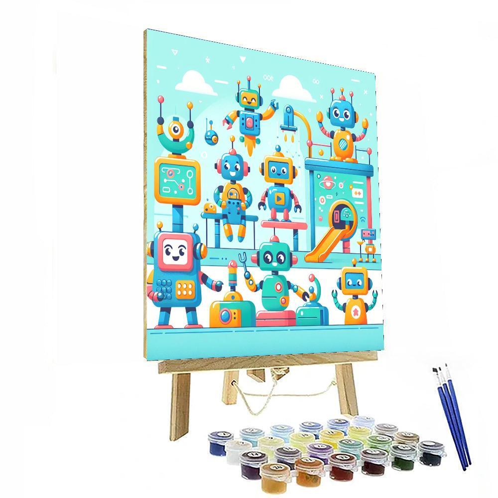 Robot Funland Painting Number Kit
