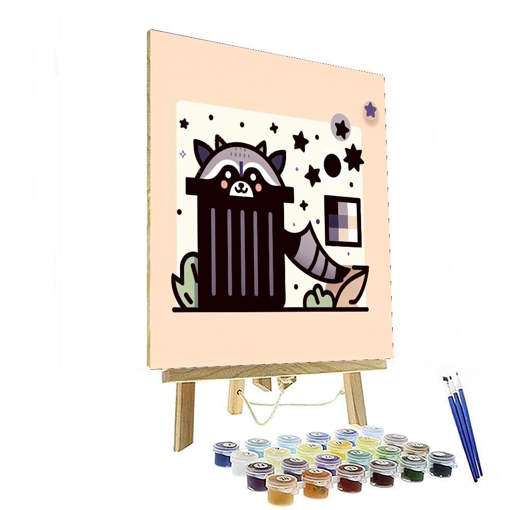 Witty Raccoon DIY Paint By Numbers