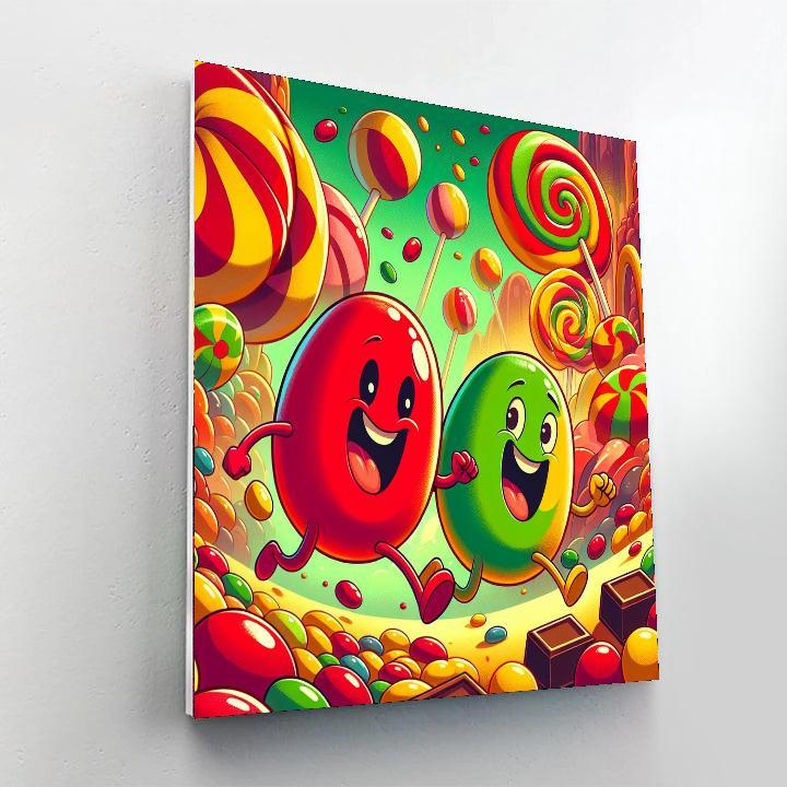 Jumping Jellybeans Paint By Numbers Art