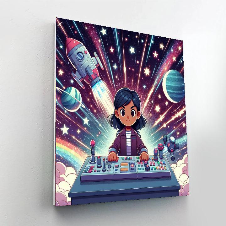 Futuristic Space Adventure Paint By Numbers Kits
