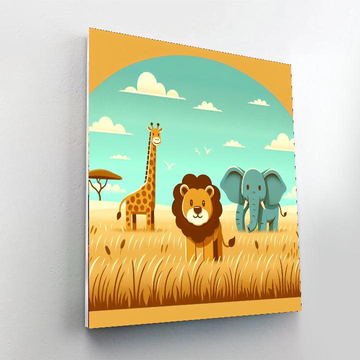 Safari Of The Animal Kingdom Paint By Number