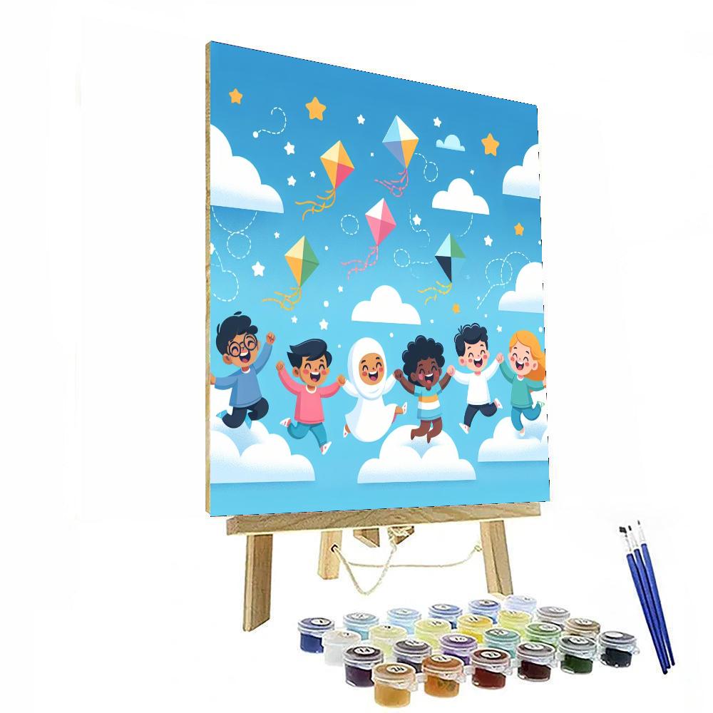 Adventurous Cloud Jumping Painting By Numbers Kit