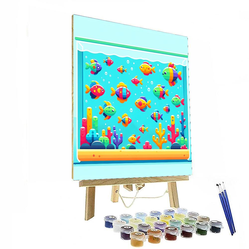 Fantastic Fish Aquarium Numbered Painting Kits
