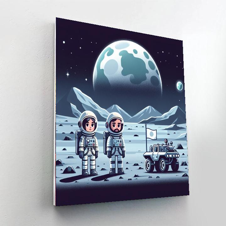 Lunar Exploration Journey Painting Number Kit