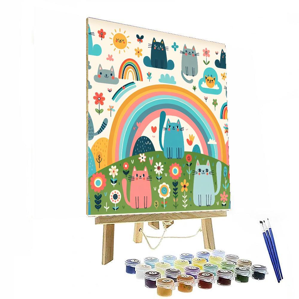 Floating Feline Fantasy Numbered Painting Kits