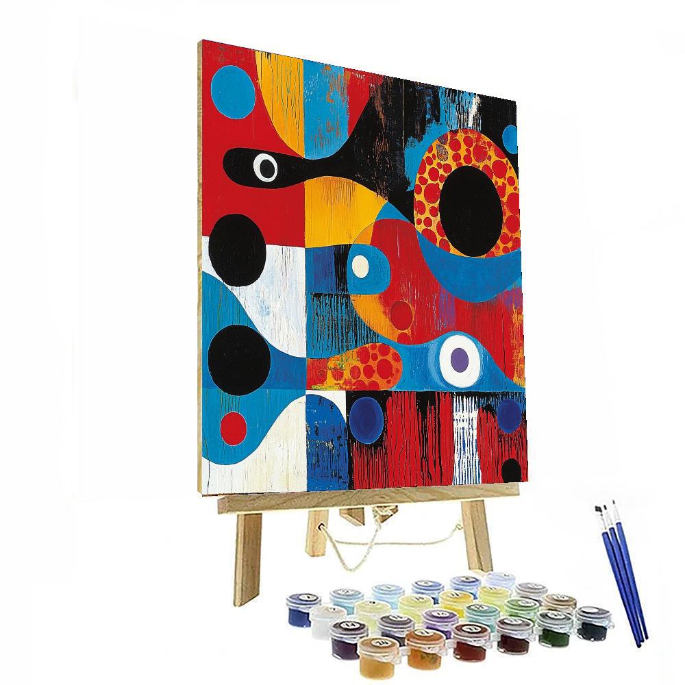 Joan Miró Inspired Visionary Patterns  Painting Number Kit