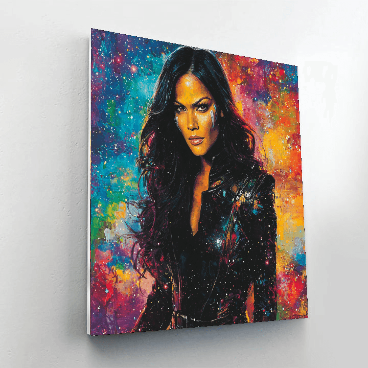 Zoe Saldana: The Fierce Guardian Of The Galaxy Paint By Numbers