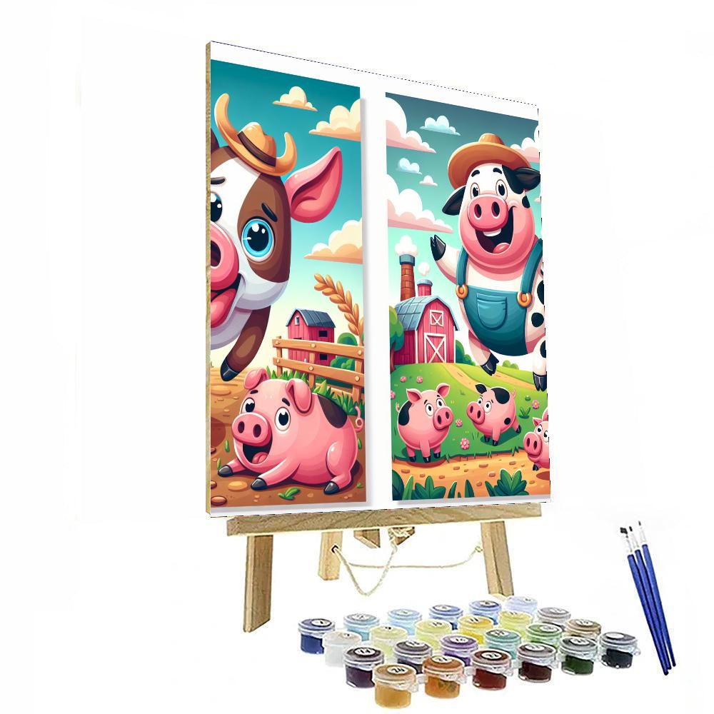 Funny Farmyard Number Painting