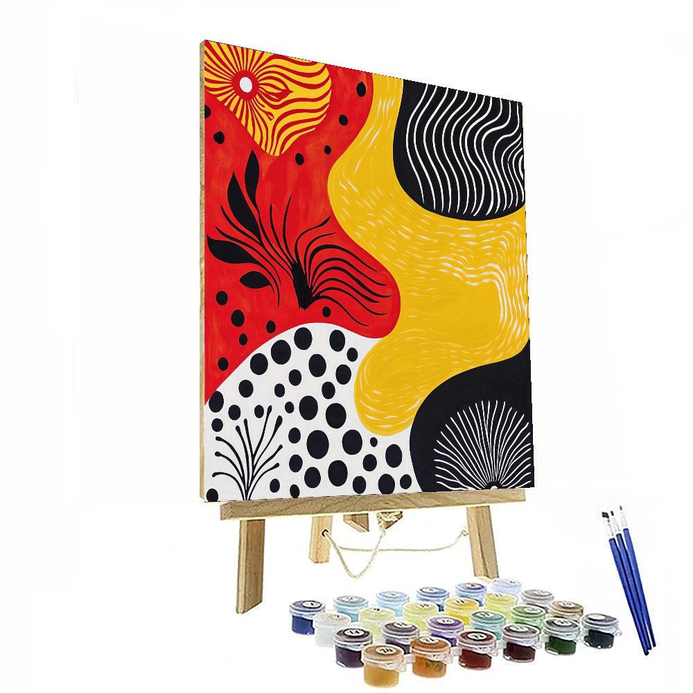 Yayoi Kusama Inspired Flow Of Color  DIY Paint By Numbers