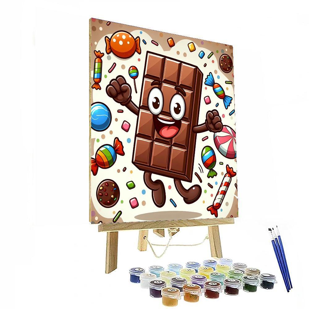Bouncy Chocolate Bar Number Painting