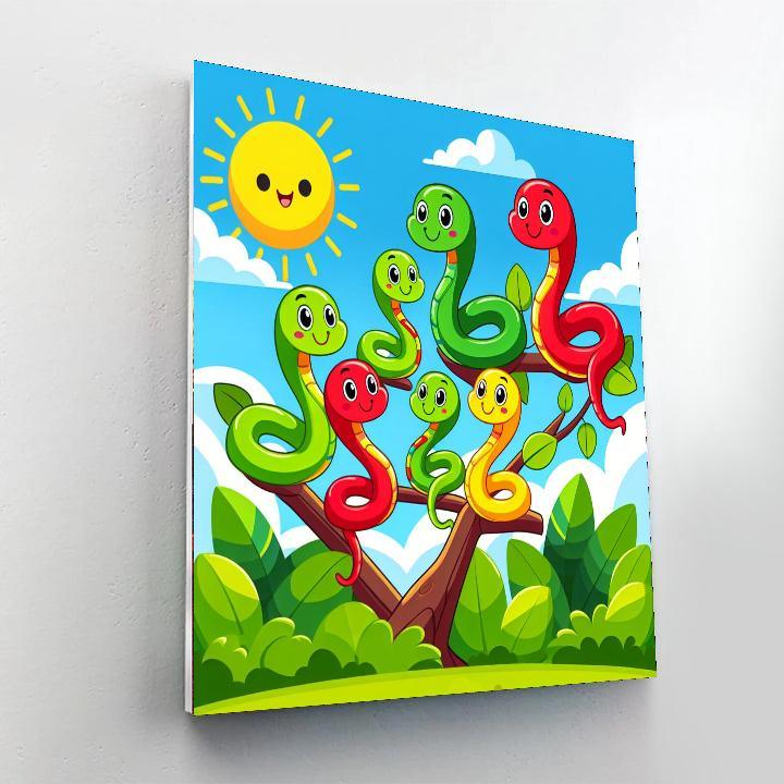 Snazzy Snakes Paint By Number