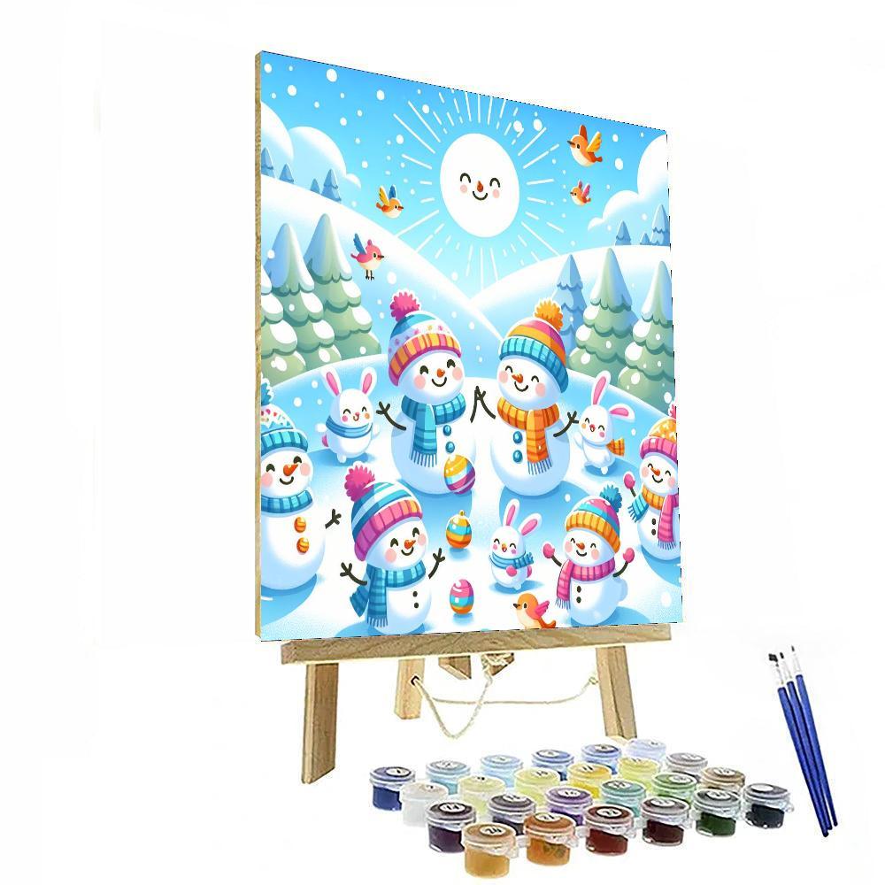 Cheery Winter Wonderland DIY Paint By Numbers