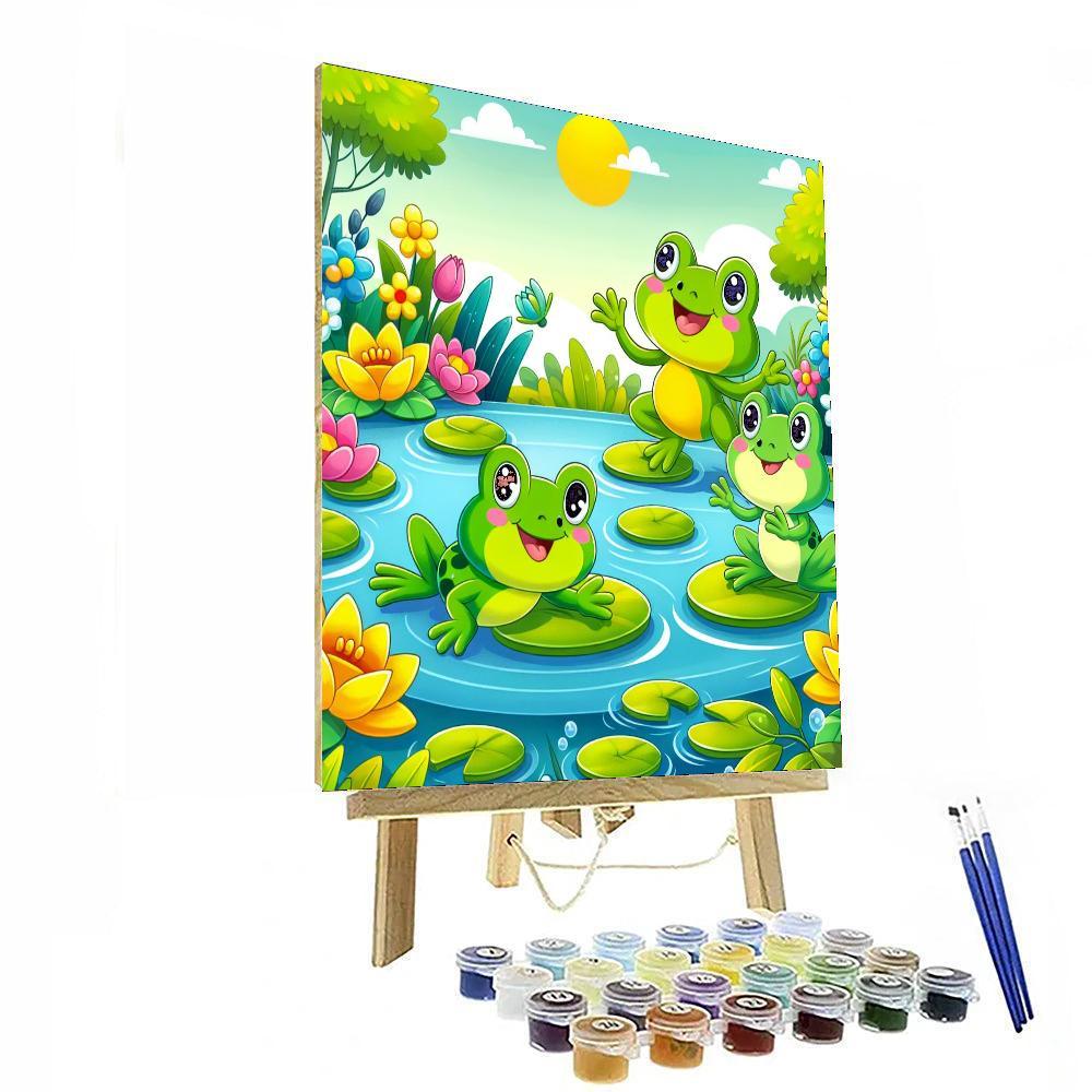 Froggy Friends On Adventure DIY Paint By Numbers