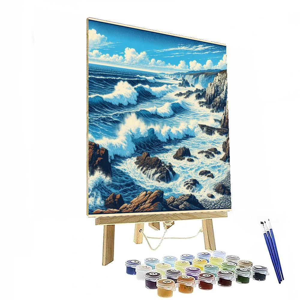 Breathtaking Ocean Vista Painting By Numbers Kit