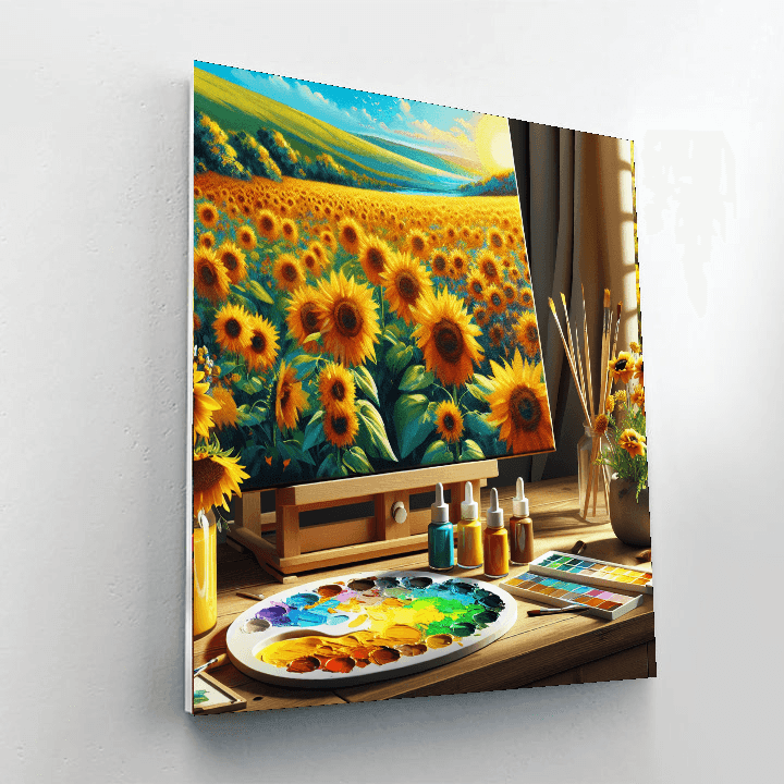 Radiant Summer Field Painting Number Kit