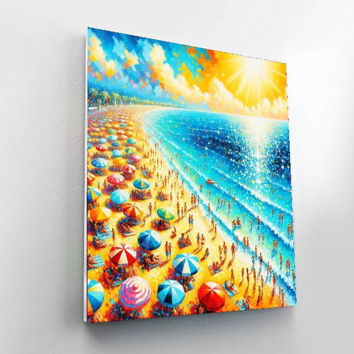 Vivid Summer Beachscape Paint By Numbers Art