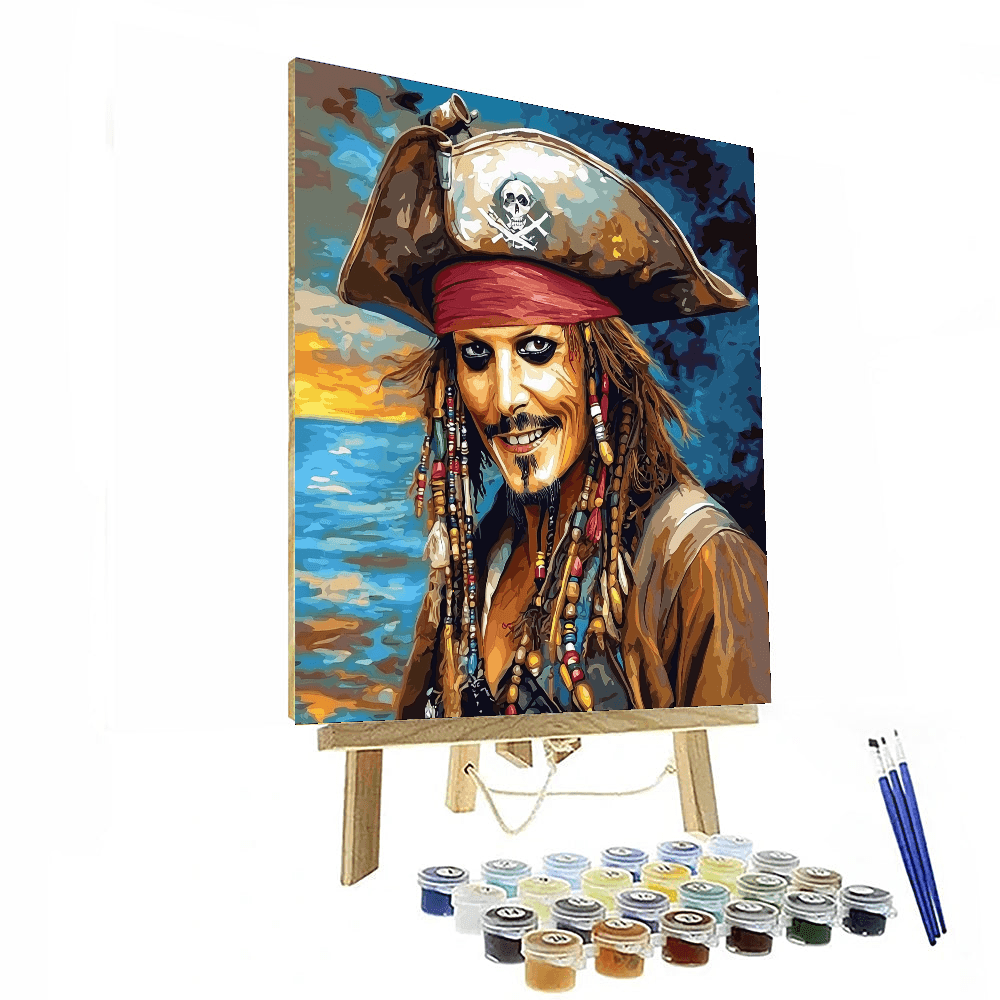 Johnny Depp: Embracing The Whimsical World Of Jack Sparrow Paint By Numbers