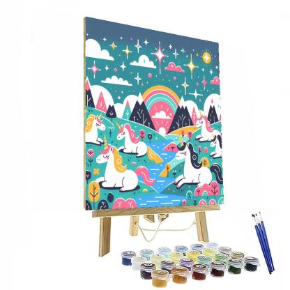 Whimsical Unicorn Land Numbered Painting Kits